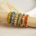 Flat Circle Shape Clay Mini Bracelet - Assorted 24 Pack