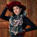 Anchor Plaid Blanket Scarf