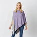 Lavender & Gray Colorblock Cotton Poncho