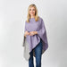 Lavender & Gray Colorblock Cotton Poncho