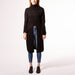 Long Courtney Slit Poncho - Black