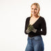 Leopard Button Gloves - Green