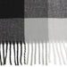 Fringe Plaid Blanket Scarf - Black & White