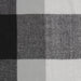 Fringe Plaid Blanket Scarf - Black & White