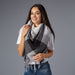 Fringe Plaid Blanket Scarf - Black & White