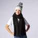 Chevron Knit Scarf - Black