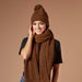 Cheveron Knit Hat - Brown