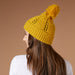 Cheveron Knit Hat - Mustard Yellow