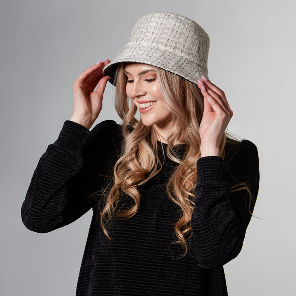 Tweed Bucket Hat - Cream – Hadley Wren Wholesale