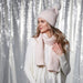 Chenille Knit Scarf - Pink