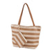 Mira Tote Bag - Beige Stripe