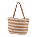 Mira Tote Bag - Beige Stripe