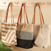 Mira Tote Bag - Beige Stripe