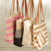 Mira Tote Bag - Beige Stripe