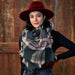 Anchor Plaid Blanket Scarf