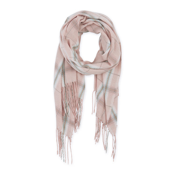 Caroline Plaid Scarf - Pink