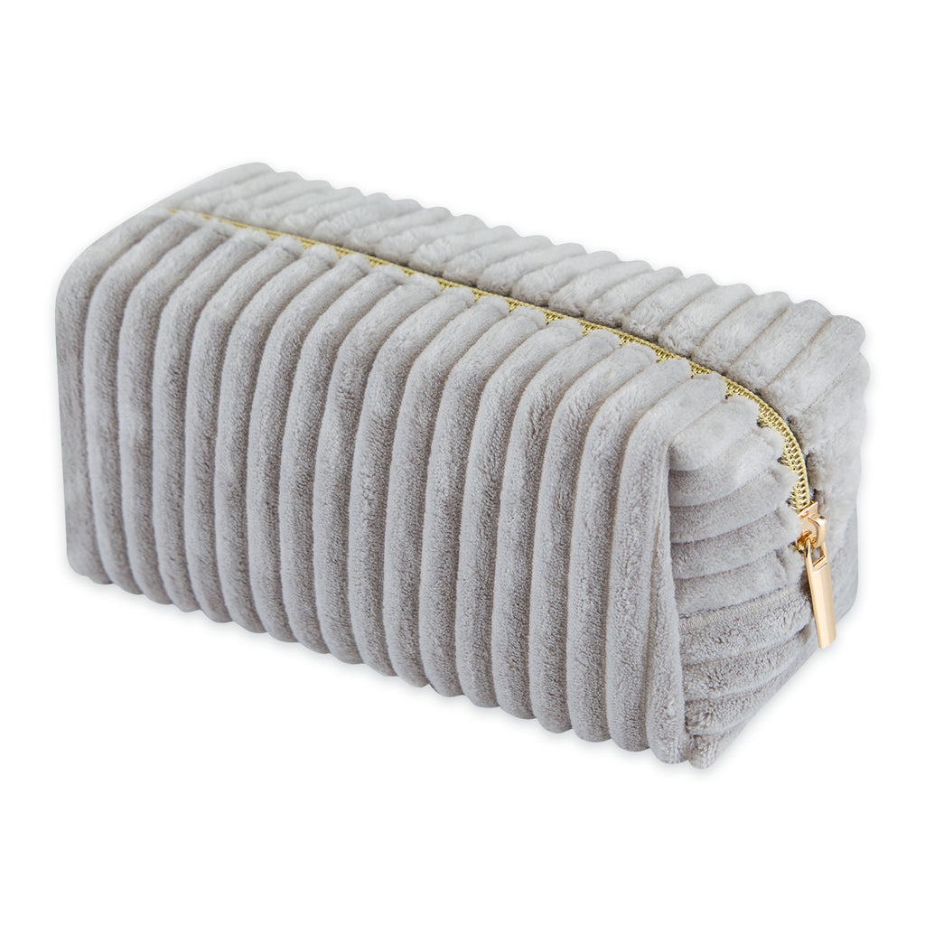 Corduroy Cosmetic Bag - Gray
