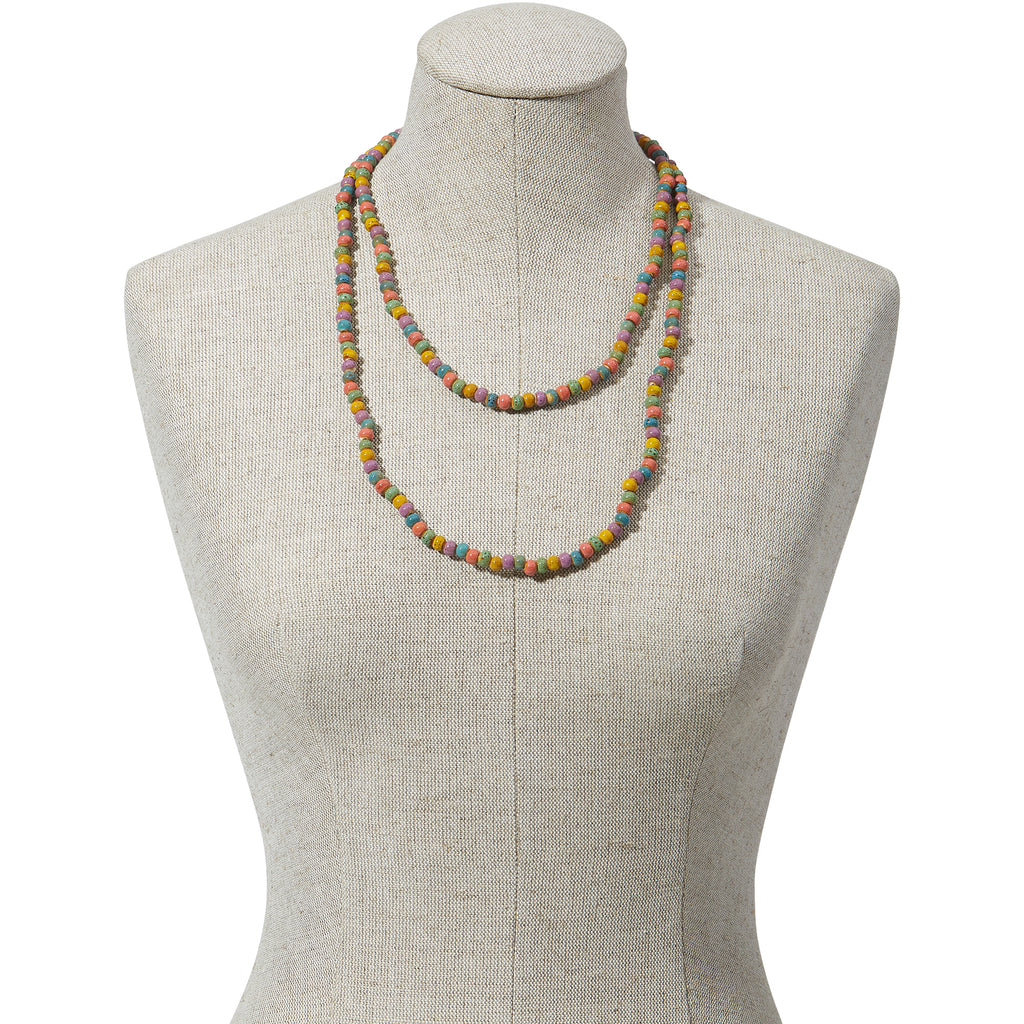 wholesale Clay Mini Round Necklace - Spring