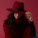 Wine Hilary Wool Panama Hat