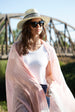 Tiny Stripe Insect Shield Scarf - Coral