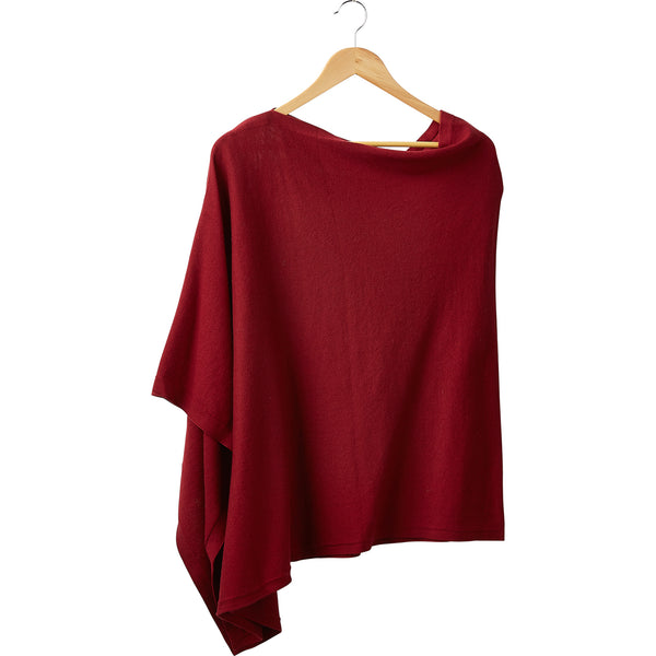 wholesale Currant Solid Cotton Poncho