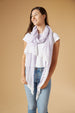 Tiny Stripe Insect Shield Scarf - Lilac