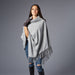 Grey Fringe Poncho