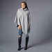 Grey Fringe Poncho