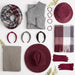 Fringe Plaid Blanket Scarf - Burgundy & Grey