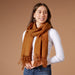 Solid Fringe Scarf - Tan
