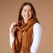 Solid Fringe Scarf - Tan
