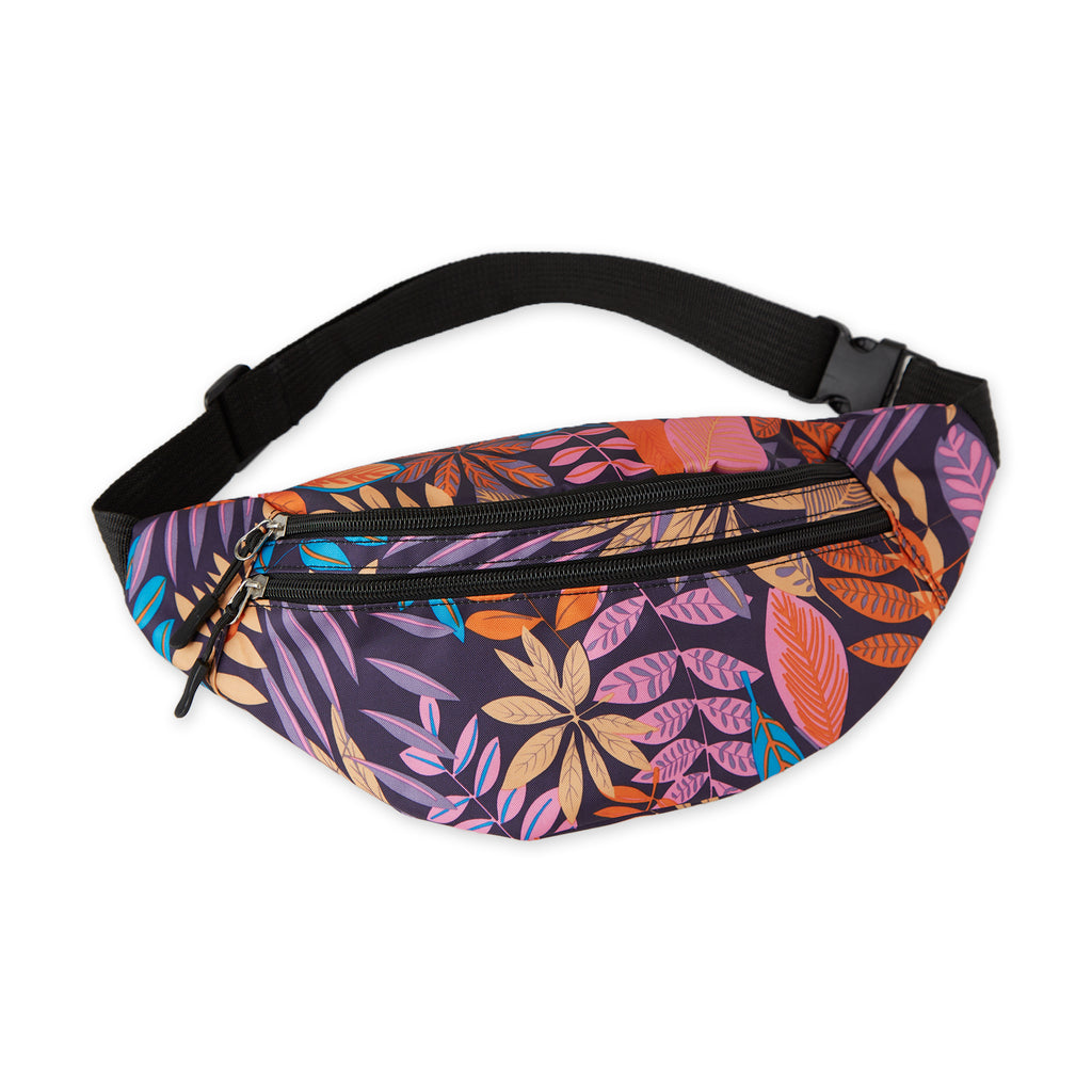 Tropical Print Fanny Pack - Purple
