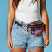Tropical Print Fanny Pack - Purple