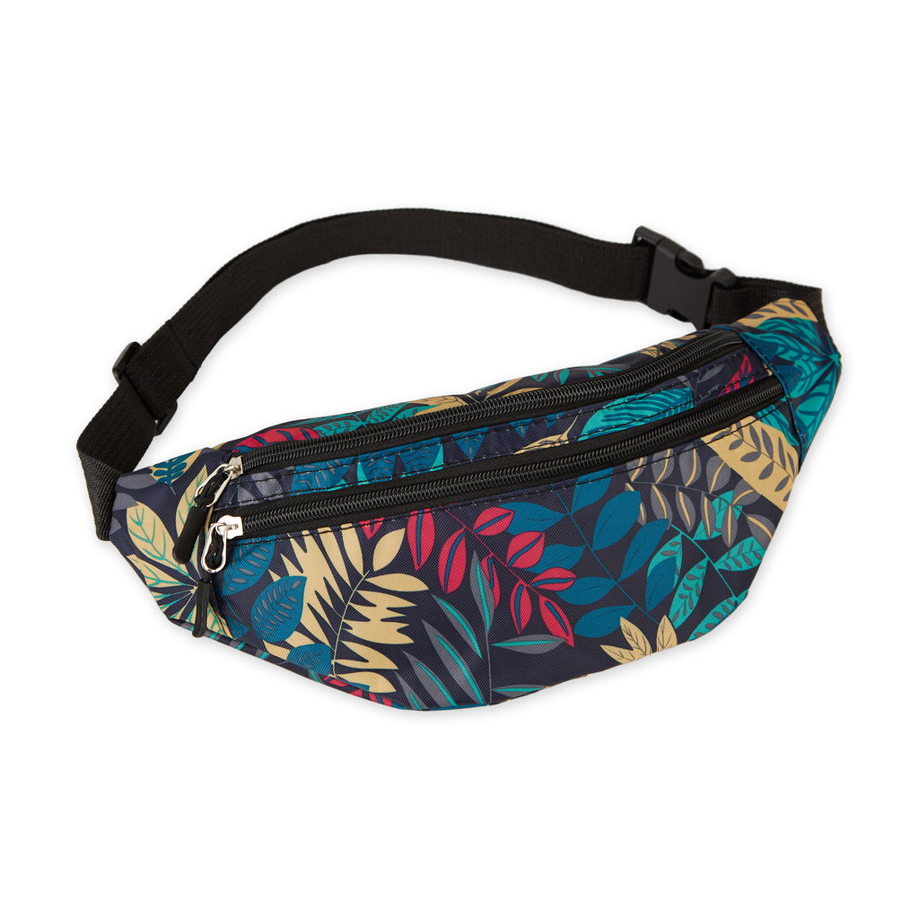 Tropical Print Fanny Pack - Blue