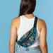 Tropical Print Fanny Pack - Blue