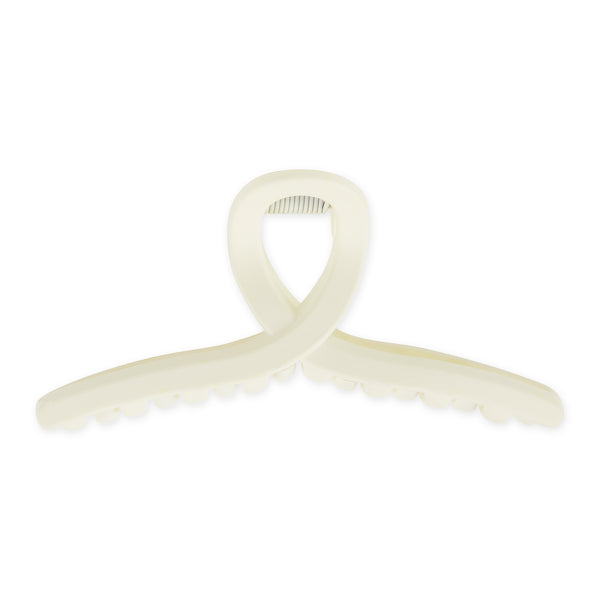 Matte Loop Hair Claw - White