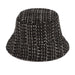 Tweed Bucket Hat - Black