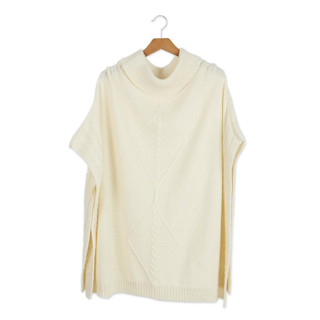 Bailey Poncho - Cream
