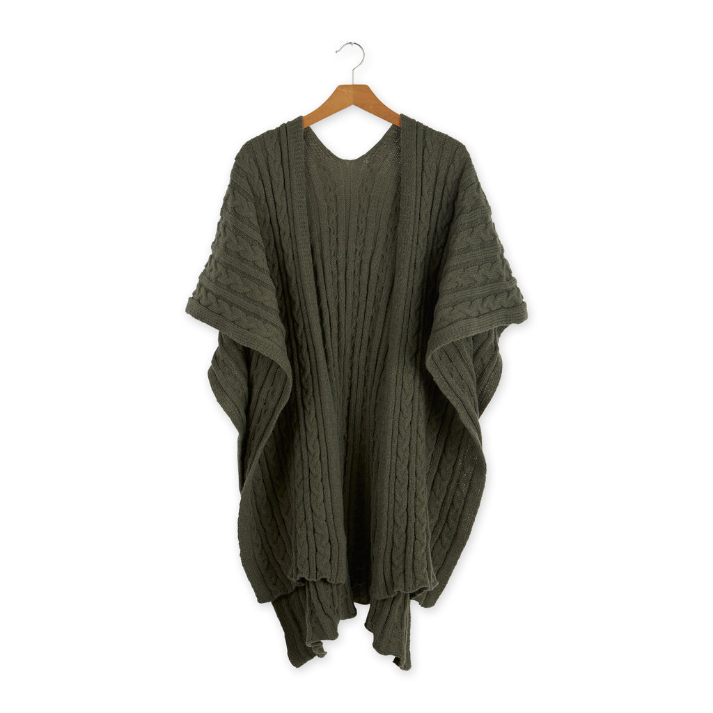 Kenna Poncho - Olive Green