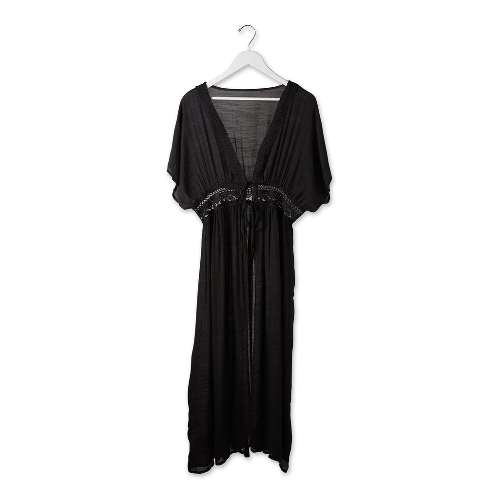 Black Lace Kimono