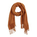 Solid Fringe Scarf - Tan