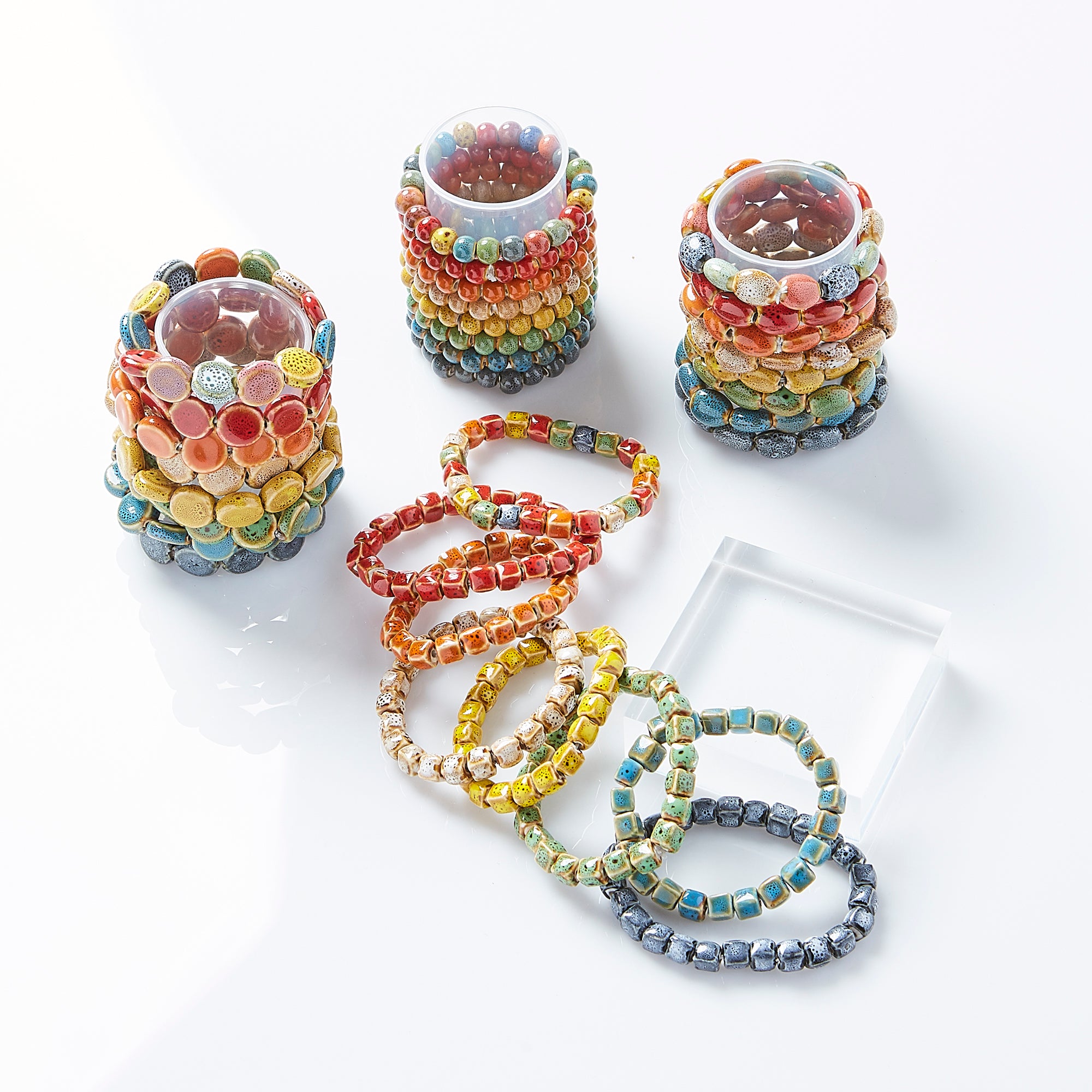 All Shapes & Colors Clay Mini Bracelets - Assorted 24 Pack – Hadley Wren  Wholesale