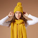 Cheveron Knit Hat - Mustard Yellow