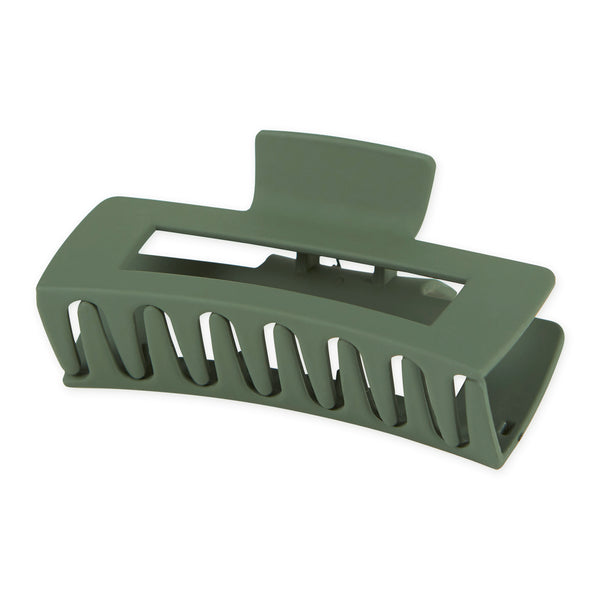 Large Matte Hair Claw - Green