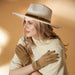 Heathered Wide Brim Hat -Cream