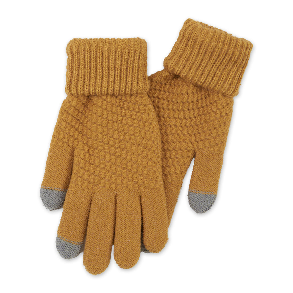 Bailey Knit Gloves - Mustard