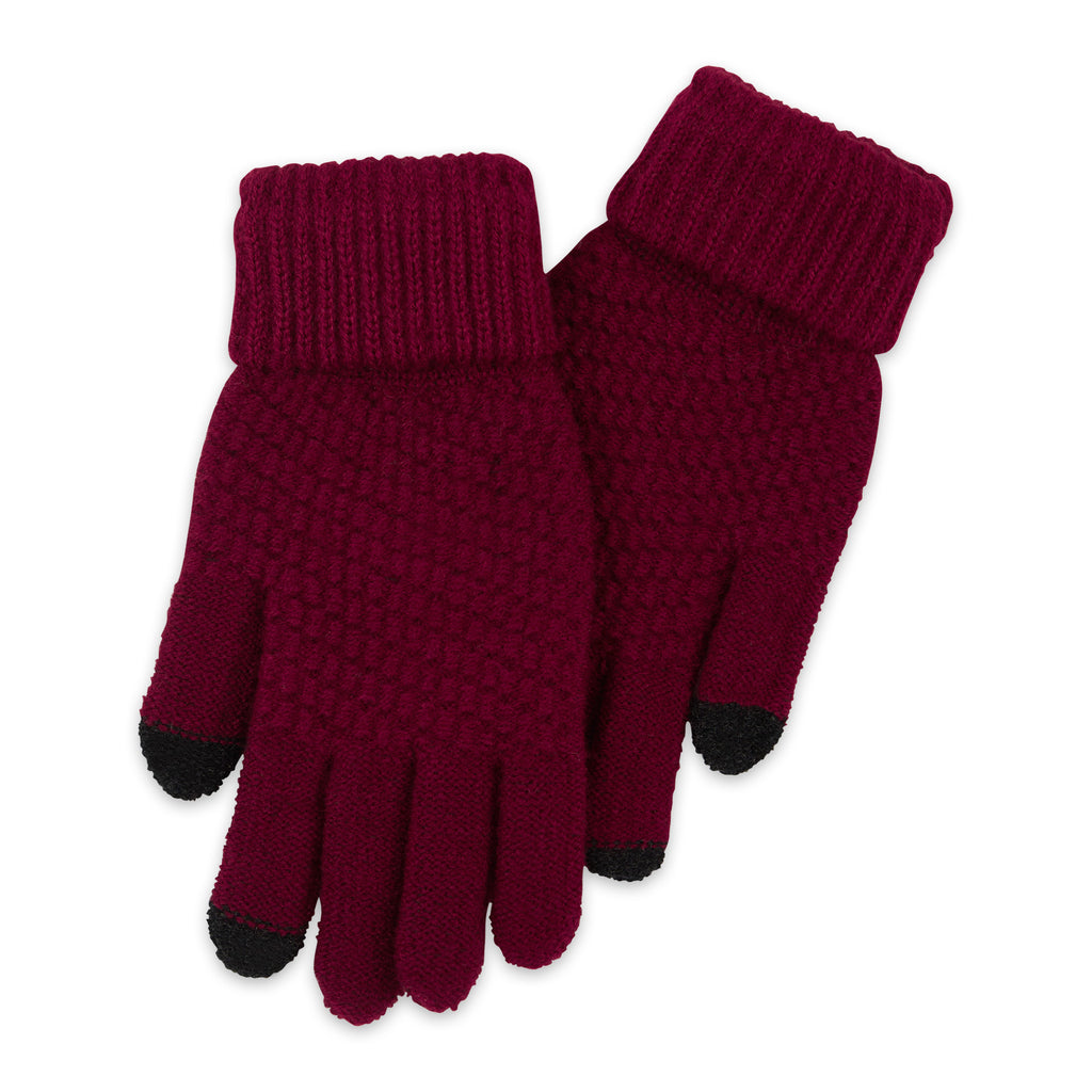 Bailey Knit Gloves - Maroon