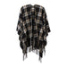 Charlie Plaid Ruana - Black