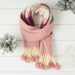 Zoey Stripe Scarf - Pink