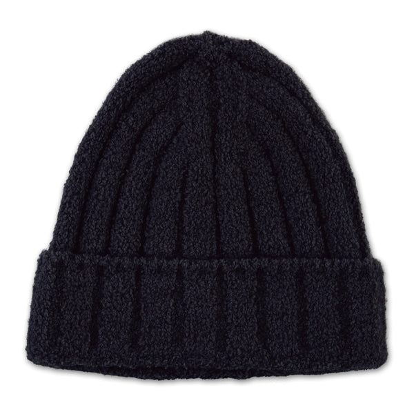 Ribbed Knit Beanie - Black